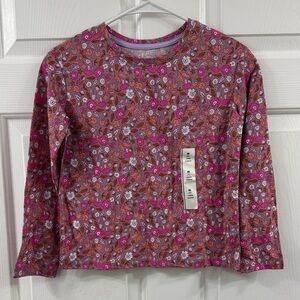 Cat & Jack Pink and Purple Floral Long Sleeve Tee